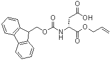 CAS 登录号：204246-17-3, N-[(9H-芴-9-基甲氧基)羰基]-D-天冬氨酸烯丙基酯