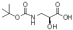 CAS 登录号：52558-24-4, (S)-3-[(叔丁氧羰基)氨基]-2-羟基丙酸