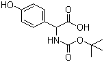 CAS 登录号：53249-34-6, N-Boc-DL-4-羟基苯甘氨酸, N-叔丁氧羰基-DL-4-羟基苯甘氨酸