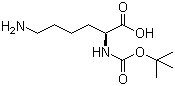 CAS 登录号：13734-28-6, N-Boc-L-赖氨酸, N-叔丁氧羰基-L-赖氨酸