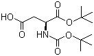 CAS # 34582-32-6, Boc-L-天冬氨酸叔丁酯, N-叔丁氧羰基-L-天冬氨酸 1-叔丁酯