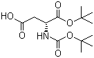 CAS # 77004-75-2, N-叔丁氧羰基-D-天冬氨酸 1-叔丁酯